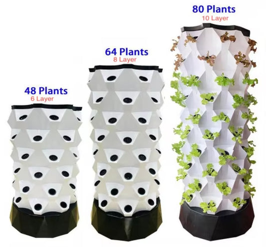 Hydroponic Gardening Systems 10 Layer 80 Holes Large Pineapple Hydroponic Tower with LED Lights for Sale Pineapple Tower